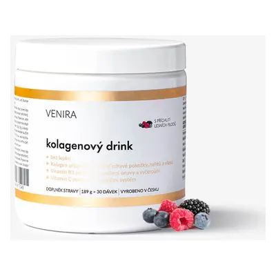 VENIRA kolagenový drink pro vlasy, nehty a pleť - lesní plody, 189 g