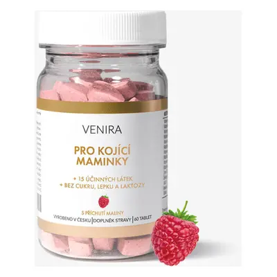 VENIRA vitamíny pro kojící ženy, malina, 60 srdíček