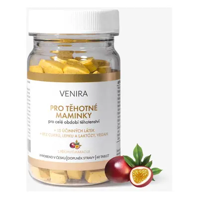 VENIRA vitamíny pro těhotné ženy, 1-3 trimestr, maracuja, 60 srdíček