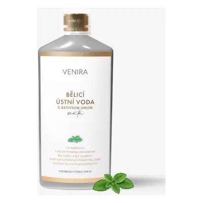 VENIRA bělicí ústní voda s aktivním uhlím, máta, 500 ml