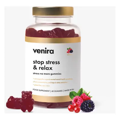 VENIRA stop stress & relax - stress no more gummies, lesní plody, 60 bonbónů