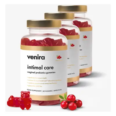 VENIRA intimal care - vaginal probiotics gummies, brusinka, 180 bonbónů