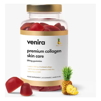 VENIRA premium collagen skin care - lifting gummies, ananas, 42 bonbónů