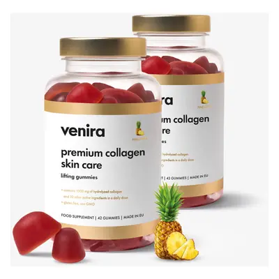 VENIRA premium collagen skin care - lifting gummies, ananas, 84 bonbónů