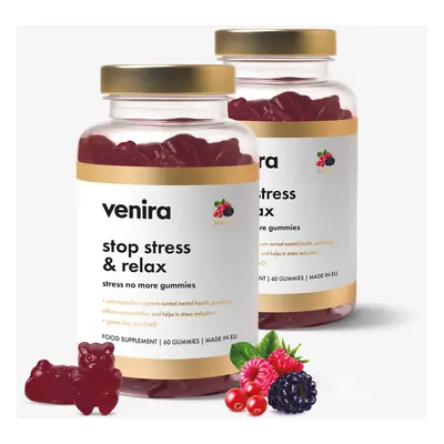 VENIRA stop stress & relax - stress no more gummies, lesní plody, 120 bonbónů