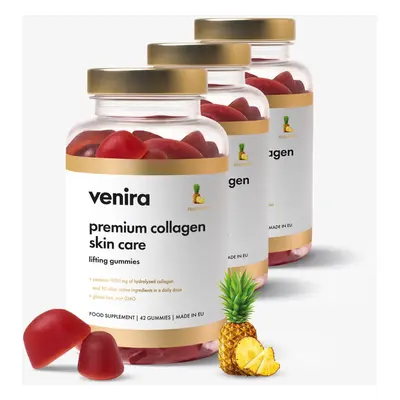 VENIRA premium collagen skin care - lifting gummies, ananas, 126 bonbónů