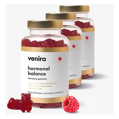 VENIRA hormonal balance - harmony gummies, malina, 180 bonbónů