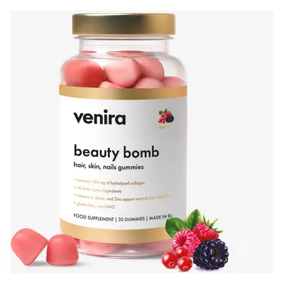 VENIRA beauty bomb - medvídci pro vlasy, nehty a pleť - lesní plody, 30 bonbónů