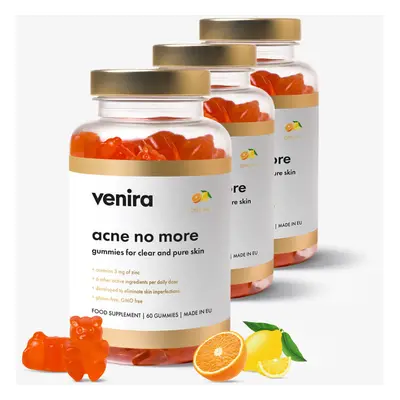 VENIRA acne no more - gummies for clear and pure skin, citrusy, 180 bonbónů