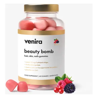 VENIRA beauty bomb - noví gumoví medvídci pro vlasy, nehty a pleť - lesní plody, 60 medvídků