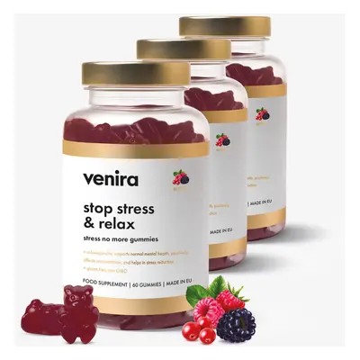 VENIRA stop stress & relax - stress no more gummies, lesní plody, 180 bonbónů