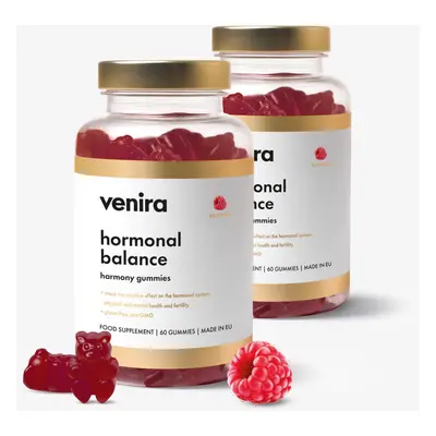 VENIRA hormonal balance - harmony gummies, malina, 120 bonbónů