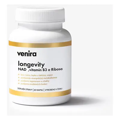 VENIRA longevity - NAD+, vitamin B3 a ribosa, 60 kapslí