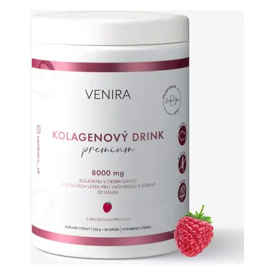 VENIRA PREMIUM kolagenový drink pro vlasy, nehty a pleť, malina, limitovaná valentýnská edice