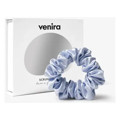 VENIRA scrunchie hedvábná gumička, světle modrá