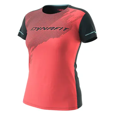 Triko Dynafit Alpine 2 S/S Tee W hot coral 2024 Barva: korálová / modrá