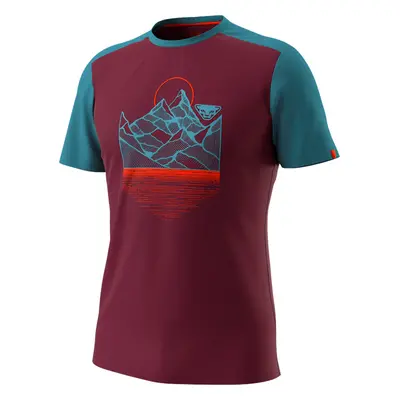 Triko Dynafit Transalper Light SS TEE burgundy/omega 2024 Barva: vínová / modrá