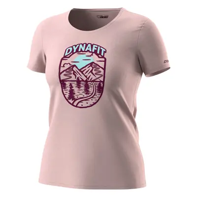 Triko Dynafit Graphic Cotton W S/S TEE pale rose/horizon 2025 Barva: růžová