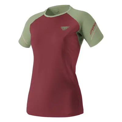 Triko Dynafit ALPINE PRO SS TEE W burgundy 2024 Barva: vínová / zelená