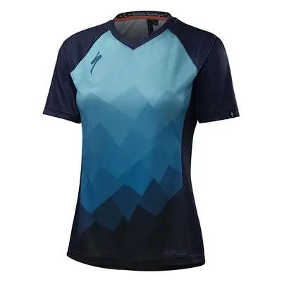 Tričko Specialized Andorra Comp Jersey SS W turquoise collage 2019 Barva: modrá