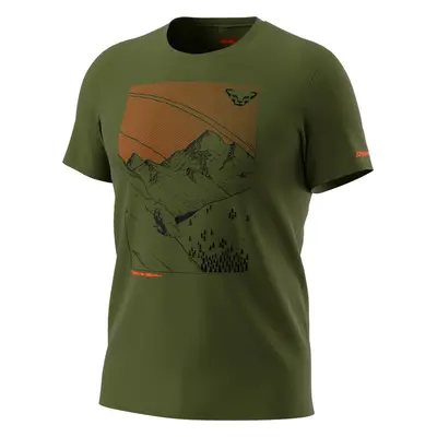 Triko Dynafit 24/7 Artist Series Dri T-Shirt winter moss/ski traces downhill 2023 Barva: zelená