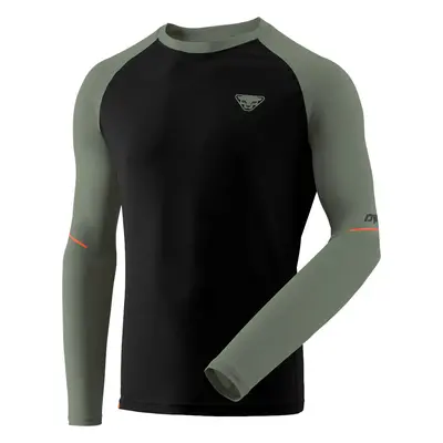 Triko Dynafit Alpine Pro LS Tee black out sage 2024 Barva: černá / zelená