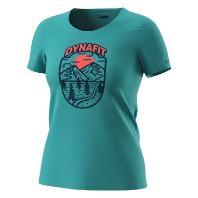 Triko Dynafit Graphic Cotton W S/S TEE brittany blue/horizon 2025 Barva: modrá