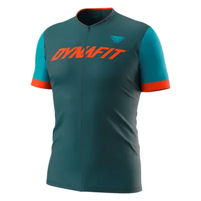 Dres Dynafit Ride Light S/S FZ TEE petrol/frost 2022 Barva: modrá / oranžová