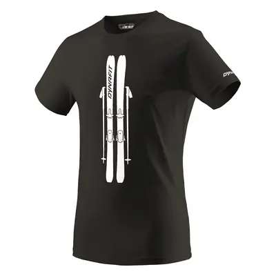 Triko Dynafit Graphic Cotton S/S TEE black out/skis 2025 Barva: černá