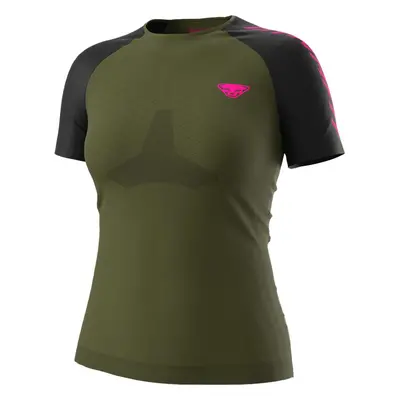 Triko Dynafit Ultra S-Tech W S/S TEE winter moss 2023 Barva: zelená / černá