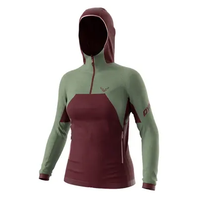 Mikina Dynafit Tour Wool Thermal Hoody W sage 24/25 Barva: vínová / zelená