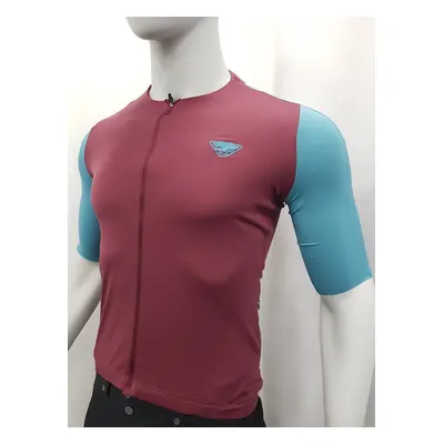 Dres Dynafit Ride Light S/S Full Zip Jersey burgundy 2025 Barva: vínová / modrá