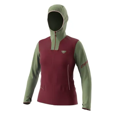 Mikina Dynafit Traverse PTC Hooded W sage 2025 Barva: vínová / zelená