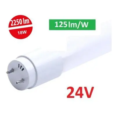 LED trubice LINIO T8 24V - 120 cm - studená bílá - 18W - 2250 lm - glass