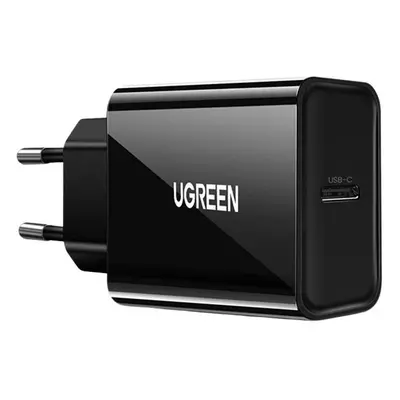 Síťová nabíječka EU UGREEN USB-C, 20W, PD3.0 (černá)