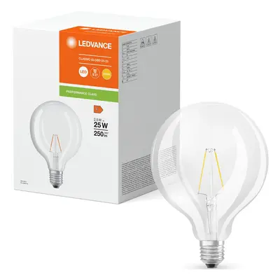 LED žárovka Globe E27 G125 2,5W = 25W 250lm 2700K Teplá 300° Filament LEDVANCE