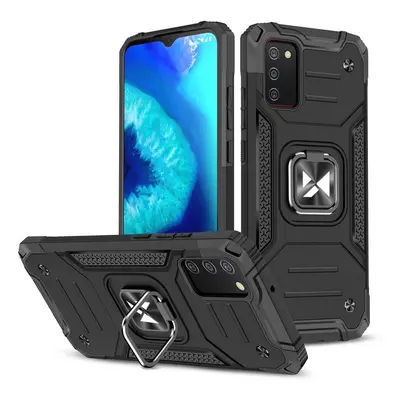 Wozinsky Ring Armor pancéřové hybridní pouzdro + magnetický držák Samsung Galaxy A03s černé