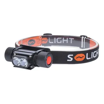 Solight LED čelová nabíjecí svítilna, 650lm, Li-Ion