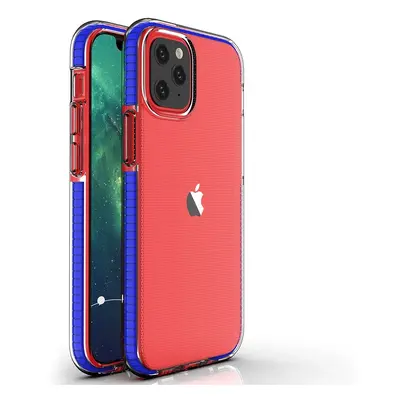 Gelové pouzdro Spring Case s barevným rámečkem pro iPhone 12 mini tmavě modré