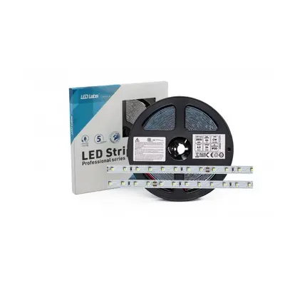 LED pásek 6.5W/m PRO 3Y 24V 64 LED/m 2835 SMD Teplá bílá 130lm/W 320 LED diod