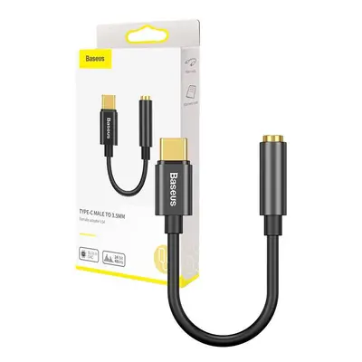 Baseus L54 USB-C + audio adaptér mini jack 3,5 mm (černý)