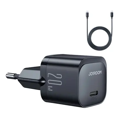 Joyroom JR-TCF02 USB-C PD 20W síťová nabíječka + kabel USB-C - černý