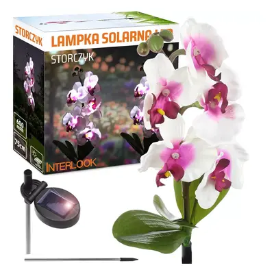 FLD-23-WP | Orchidej zahradní solární LED lampa | 75 cm, 600 mAh