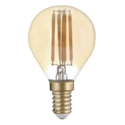 LED žárovka 4W COB Filament Golden Glass G45 E14 400lm ULTRA TEPLÁ