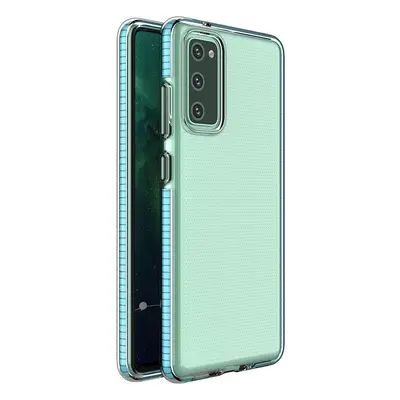 Gelové pouzdro Spring Case s barevným rámečkem pro Samsung Galaxy A72 4G světle modré