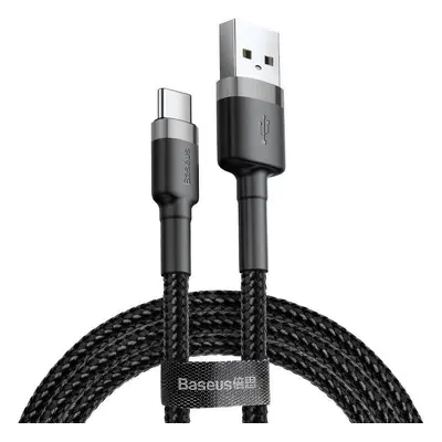 Kabel USB-C Baseus Cafule 3A 0,5 m (šedý/černý)