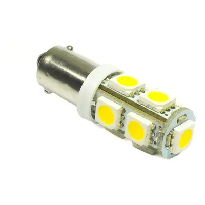 LED auto žárovka 12V LED BA9S 9SMD5050 H6W 2W teplá