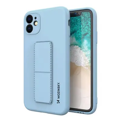 Wozinsky Kickstand Case silikonové pouzdro se stojánkem iPhone 12 světle modré