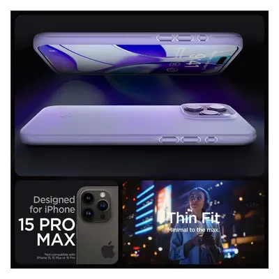 Pouzdro Spigen Thin Fit pro iPhone 15 Pro Max - fialové