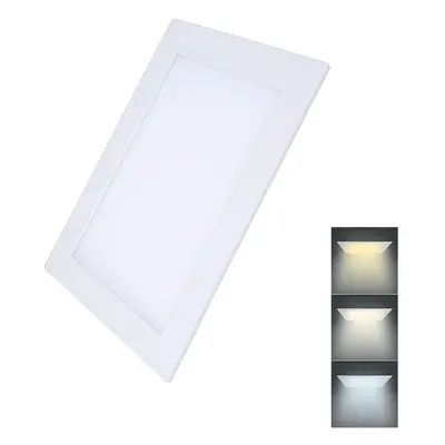 Solight LED mini panel CCT, podhledový, 18W, 1530lm, 3000K, 4000K, 6000K, čtvercový